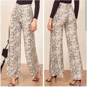 Reformation Snake Print Pants